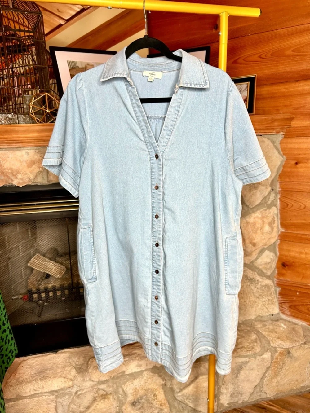 Entro Denim Edge Collared Mini Dress - Picture 4 of 6